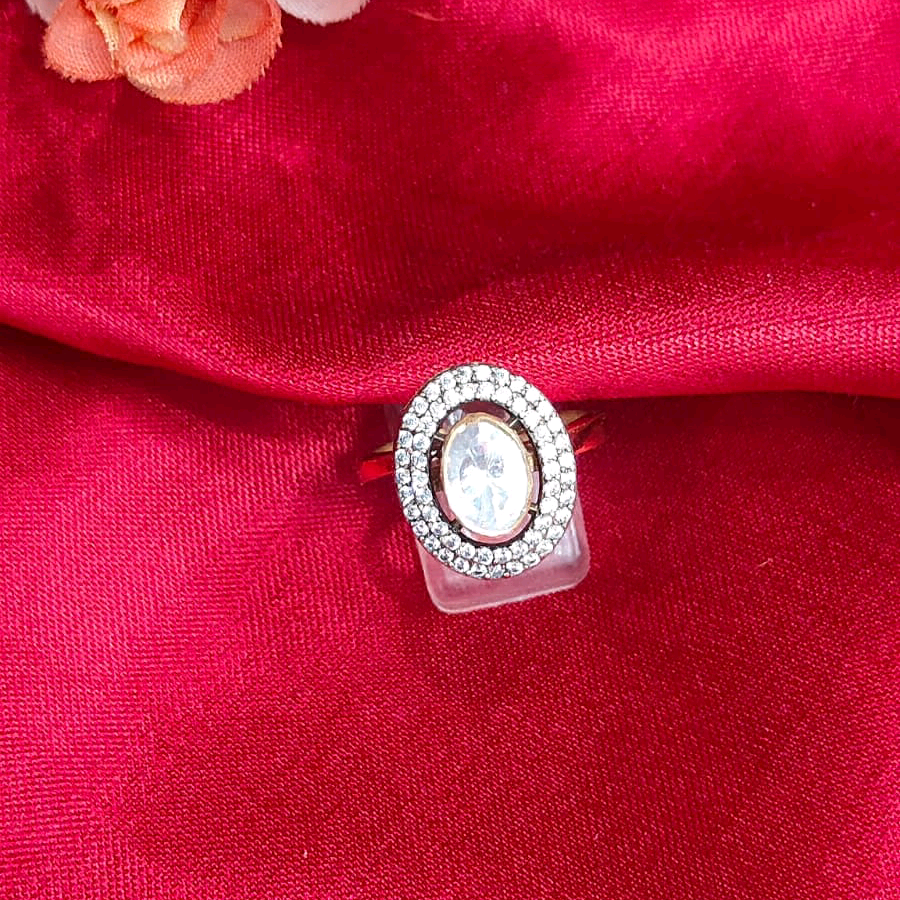 Moissanite Oval Ring